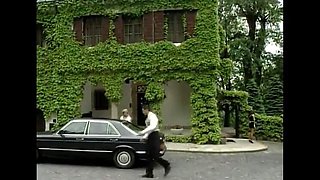 Turkish Maid Blowjob & Handjob - Busty Brunette MILF Serviced by Guest Outdoor