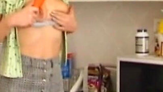 Carrot fucking in the kitchen