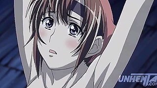 Old monks tied her up and fucked from both sides