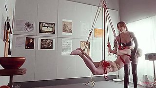 Cock-sucking, Ass Eating Bondage Puppet Rebel Rhyder Used And Spanked By Charlotte Sartre And Docc