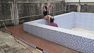 Indian Telugu Romantic Couple Enjoying Sucking Doggy Style Hard-core Fucking In Swimming Pool Telugu-fuckers
