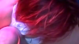 Squirting Redhead Babe Fingered to Explosive Orgasm and Deepthroat