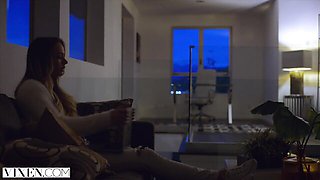 Gorgeous Brad Newman and Naomi Swann's riding trailer