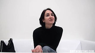 Brunette Vendula's Casting: POV & Big Cock