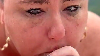 It's Raining Cumshots in the Pool with Ashley Ace
