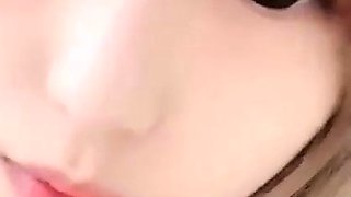 POV close up asian gf blowjob