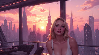 Cloud Level Olivia in the Future Suggestive Teasing showing her Ample Cleavage Part 2