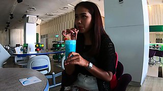 Thai GF bowling and fun at home after
