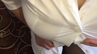 Naughty Nurse Showed Boobs