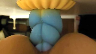 Naughtyaleena Wall Fucks Her Monster Unicorn Deep in Her Ass