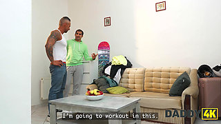 DADDY4K. My trainer had a New piece of equipment in his pants