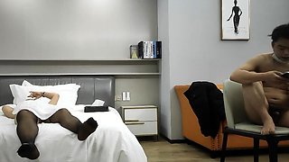 Cute amateur asian web cam girl playing with her toy