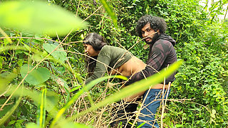Malayali couple hot outdoor sex in forest , Wild forest outdoor sex of malayali couple