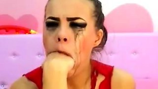 Crazy Deep Throat Webcam Girl Uses Sex Toys