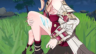 Genshin Impact - Linnea Outdoor Sex with Aether - Hentai 3D Animation