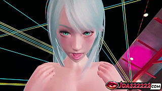 Aqua the Pool Party Hentai Girl - Cowgirl Fuck and Breast Play, Tied Fuck with Intimate Close-Up Pussy Views, Missionary