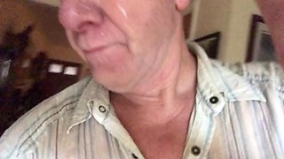 Huge Black Cock Throat Fucks Him, Cums on Face