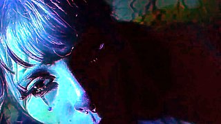 cute clown girl teasing your dick with her mouth