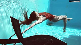 Very hot blonde movie with pin-up Mia Split from Underwater Show