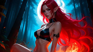 naughty  pretty redhead elfs, bikini
