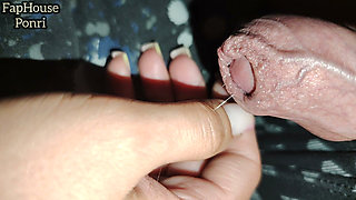 Secretly Used His Stepsister's Hand and Cum on Her Palm