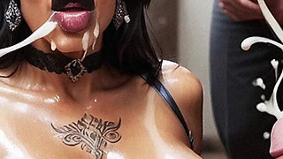 Hot Slave Hard Sex in Office, Curvy Woman with Big Tits Sucking Big Dick, Slave Woman