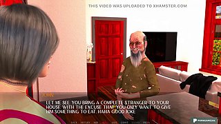 Sexy wife gets fucked by an old pervert - 3d game