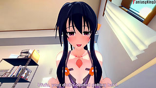 Rias Gremory is leaving so Akeno gives me a titjob - DXD NTR Madness Series