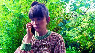 Amateur young brunette enjoys dildo on solo masturbation