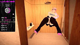 Virtual YouTuber experiences intense climax in anime-style adult video