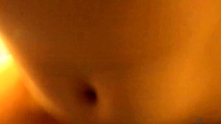 Amateur teen rubs clit while giving head in pov