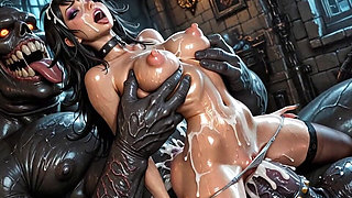 Virgin 18yo Girl Anal Destroyed by Monster - Filled with Cum