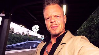 Blonde girl pov blowjob and cumshot