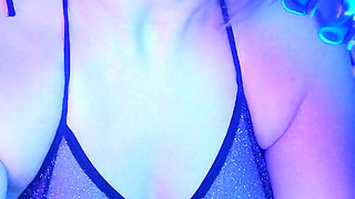Sensual Blowjob on a Glass Dildo