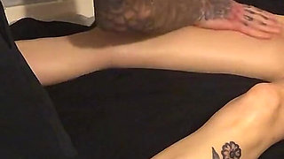 Petite Blonde Gets Tatted Body Oiled up 1 of 3