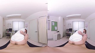 Japanese brunette babe VR porn