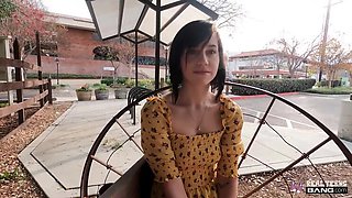 Remi Jones: A Daring Brunette in POV Outdoor Encounter