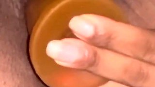 Stimulating My Clit with Vibrator Fucking My Pussy with Big Dildo