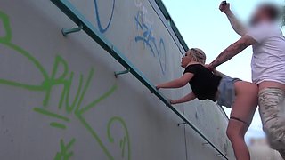 Cute busty babe likes to get her cunt rammed by strangers