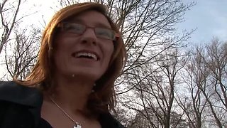 German Brunette Solo Masturbation with Pierced Pussy Rubbing