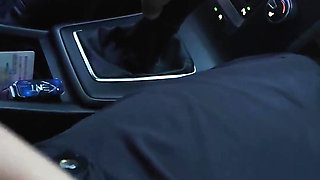Handjob Risky Car Play - Real Couple