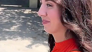 Public Blowjob in the Bushes with Stranger and Crazy Cumwalk Covered in Cum