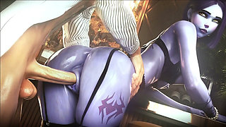 Widowmaker the Girl Boss Took Control and Rode a Hard Cock Until He Busted a Deep Creampie