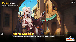 Isekai Waifu Overlord Gameplay Part 6 - Alberta S. Kammer Foot Jerking H-scene