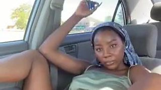 kaitlinnmarieee - nude in her truck in a public parking plenty of
