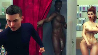 Horny wife in 3d animation deepthroats cock - cuckold toon