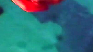 I was on a well-deserved vacation and was teasing my slave under the table with my feet