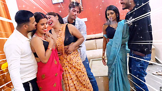 Indian Asian Desi Four Couple Party Foursome Gangbang Ultimate hardcore Sex Fucking Video