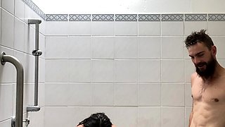 Amateur blonde and brunette lick each other