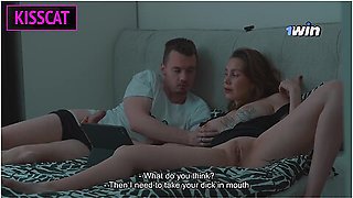 Stepmom And Stepson Watch Porn, Masturbate To Creampie Bliss In Share Bed Hotel Vacation